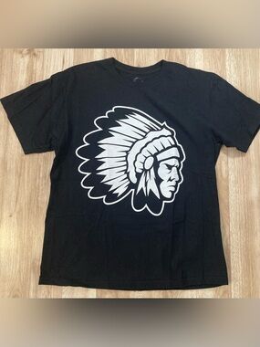Hustle Gang Black Native American Indian Chief logo T-Shirt Streetwear L